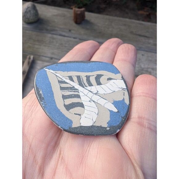 Vintage Artisan Ceramic Pin: Southwestern Brooch - Picture 6 of 8